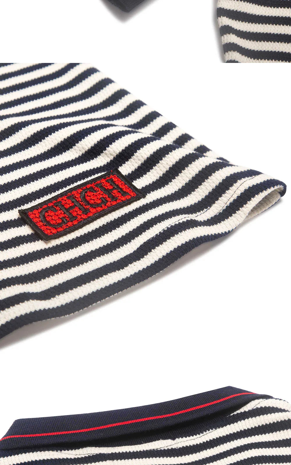 Women's T-shirt New Knitted Simple Stripe V-neck Women's Top