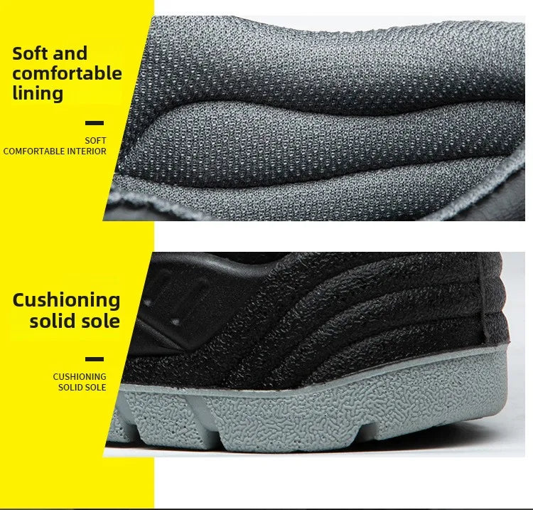 Labor Protection Shoes for Men Anti Smashing Anti Piercing Anti Odor Thick Wear-resistant ConstructionSiteSafetyShoes Work Shoes