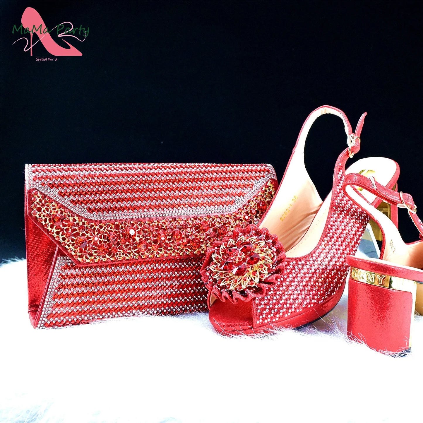 Italian Women Shoes Matching Bag Set in Green Color 7 CM Comfortable Heels with Plaform Elegant Peep Toe Sandals