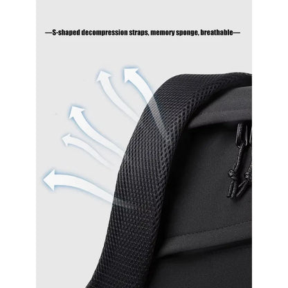 One 15 Inch Polyester Waterproof Solid Color Simple Men's Backpack Fashion Couple Student Computer Backpack