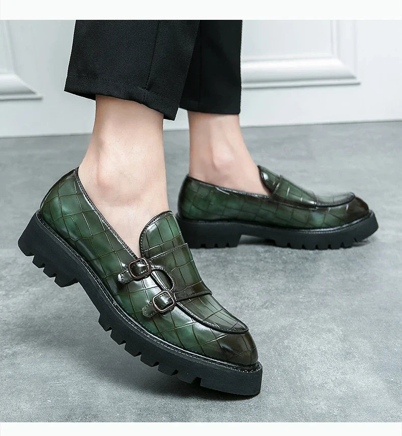 Classic Men's Dress Shoes Slip On Leather Loafers Men Platform Social Shoes For Men Fashion Casual Business Formal Shoes Male