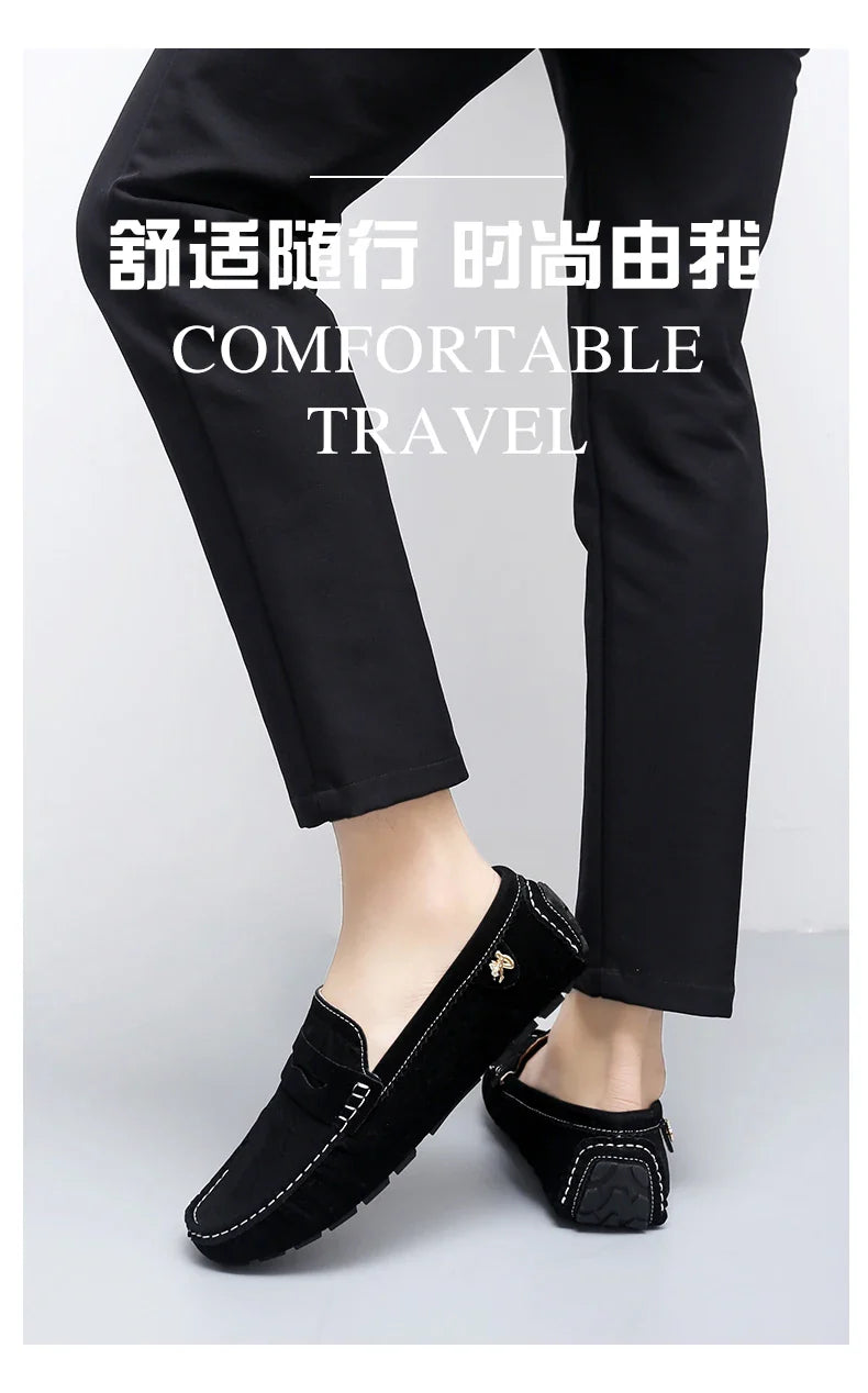 2025 Novos Sapatos Gorro Feitos à Mão Masculinos de Luxo Leve Estampa Crocodilo Tendência Mais Fácil de Combinar Slip-On Loafers Preguiçosos Sapatos da Moda para Dirigir Masculinos e Femininos
