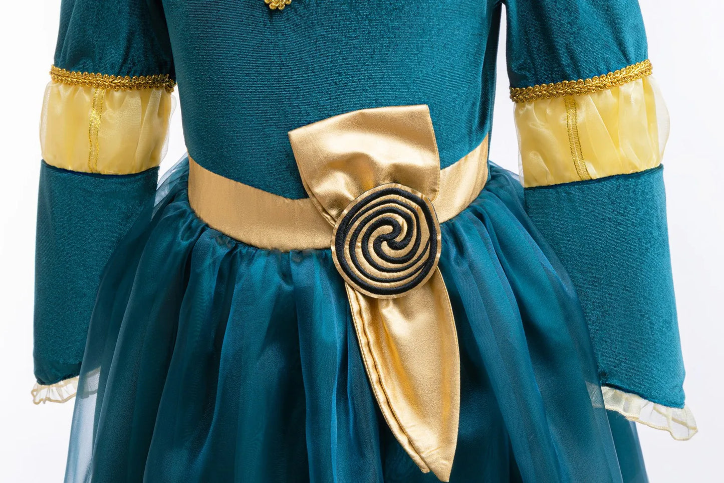 Girl Cosplay Brave the Heart Princess Merida Long Sleeves Dress Belt Set Holiday Party Carnival Party Stage Outfits Dress