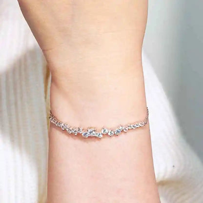5mm&3.5mm&2.5mm Moissanite Bracelet 925 Certified Original Silver Adjustable Chain Bracelets for Women Minimalist Jewelry