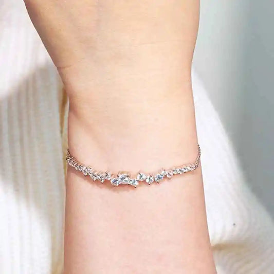 5mm&3.5mm&2.5mm Moissanite Bracelet 925 Certified Original Silver Adjustable Chain Bracelets for Women Minimalist Jewelry