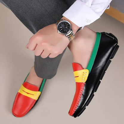 Business Shoes Fashion Casual Shoes Man Luxury Leather Loafers Breathable Slip on Male Boat Shoes Moccasins Driving Shoe