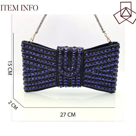 Navy Blue New Design Envelope Matching Shoulder Bag & High Heels Set Nigerian Fashion Ladies Party Daily Commute Shoes Bag