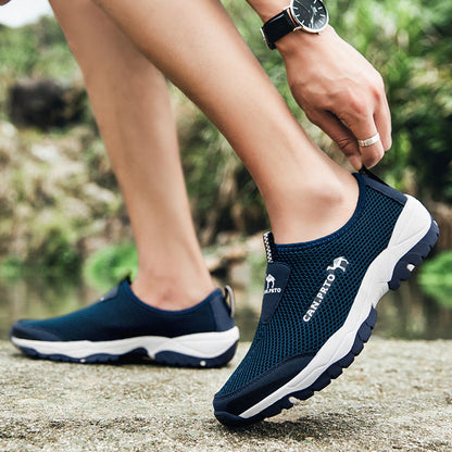 Fashion Summer Shoes Men Casual Shoes Mesh outdoor Breathable Slip-on Flats Men Sneakers Comfortable Water Loafers Zapatillas