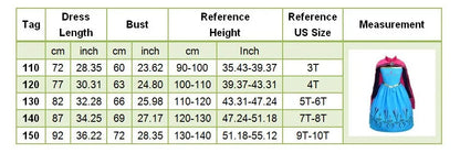 Girls Elsa Coronation Dress Up Long Sleeve Snow Queen Halloween Party Princess Costume Kids Christmas Elza Fancy Clothes Cloak