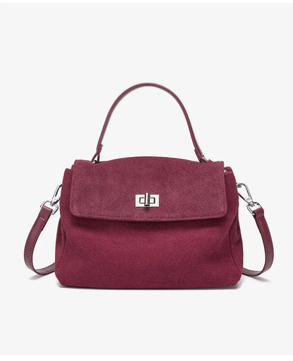 2026 NEW Autumn winter women's Natural Suede leather Crossbody Bag luxury designer Genuine Leather commuting messenger bag