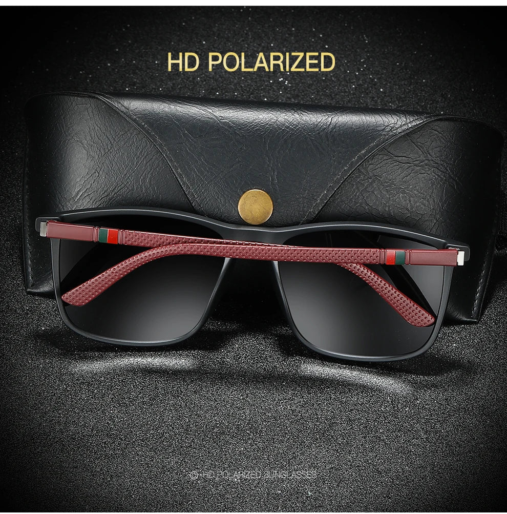 Luxury Square Vintage Polarized Sunglasses For Men Women Fashion Travel Driving  Sun Glasses Male TR90 Eyewear UV400