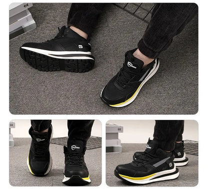 Soft-soled non-slip safety shoes four seasons models men's anti-smash anti-puncture steel head safety shoes new models