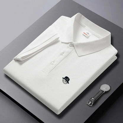 2026 new men's golf short sleeves polo shirt lapel printing ventilate t-shirt business leisure  comfortable exercise men's wear