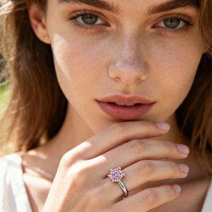 0.5ct 1ct 2ct 3ct Blue Pink Purple Black Moissanite Rings for Women Sterling 925 Silver Wedding Party Band Woman's Ring