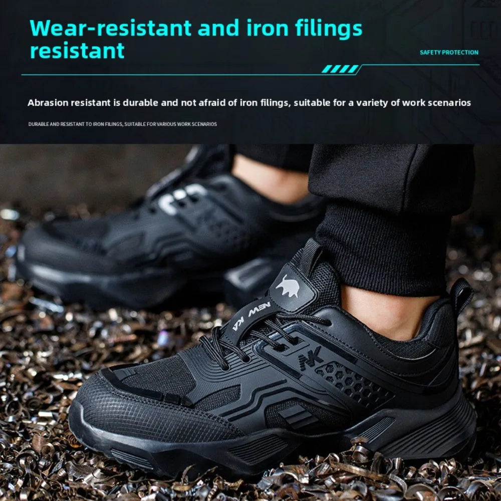 Labor Protection Shoes Are Lightweight Odor Resistant Breathable Smash Resistant Puncture Resistant Wear-resistant Safe for Work
