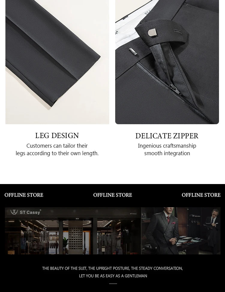 Party outfit Fashion red and black striped evening gown Double Breasted Slim Fit luxury man jacket tuxedo Men's Suit