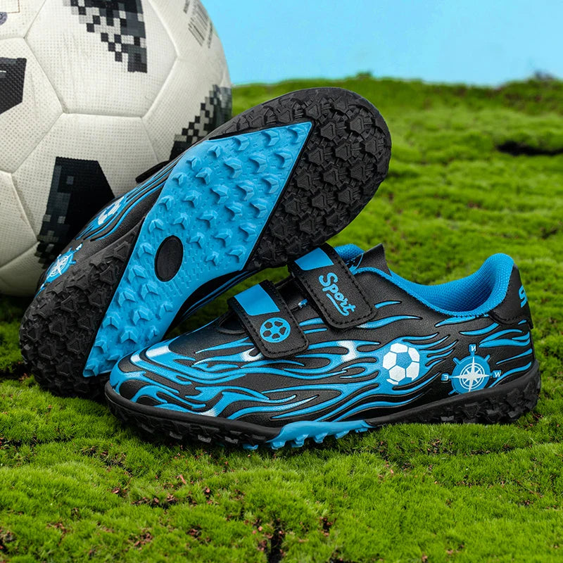 Kids Athletic Soccer Shoes Turf Football Sneakers Outdoor Firm Ground Soccer Shoes Child Anti-slip Football Sports Shoes