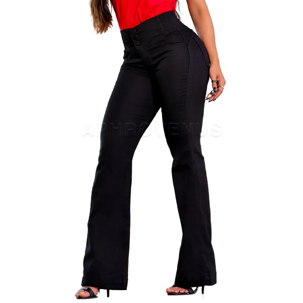 2024 Fashion Straight Elastic Jeans Women Mid Waist Skinny Denim Pants Y2K Trousers Shaping Butt Lift Slim-fit Jeans