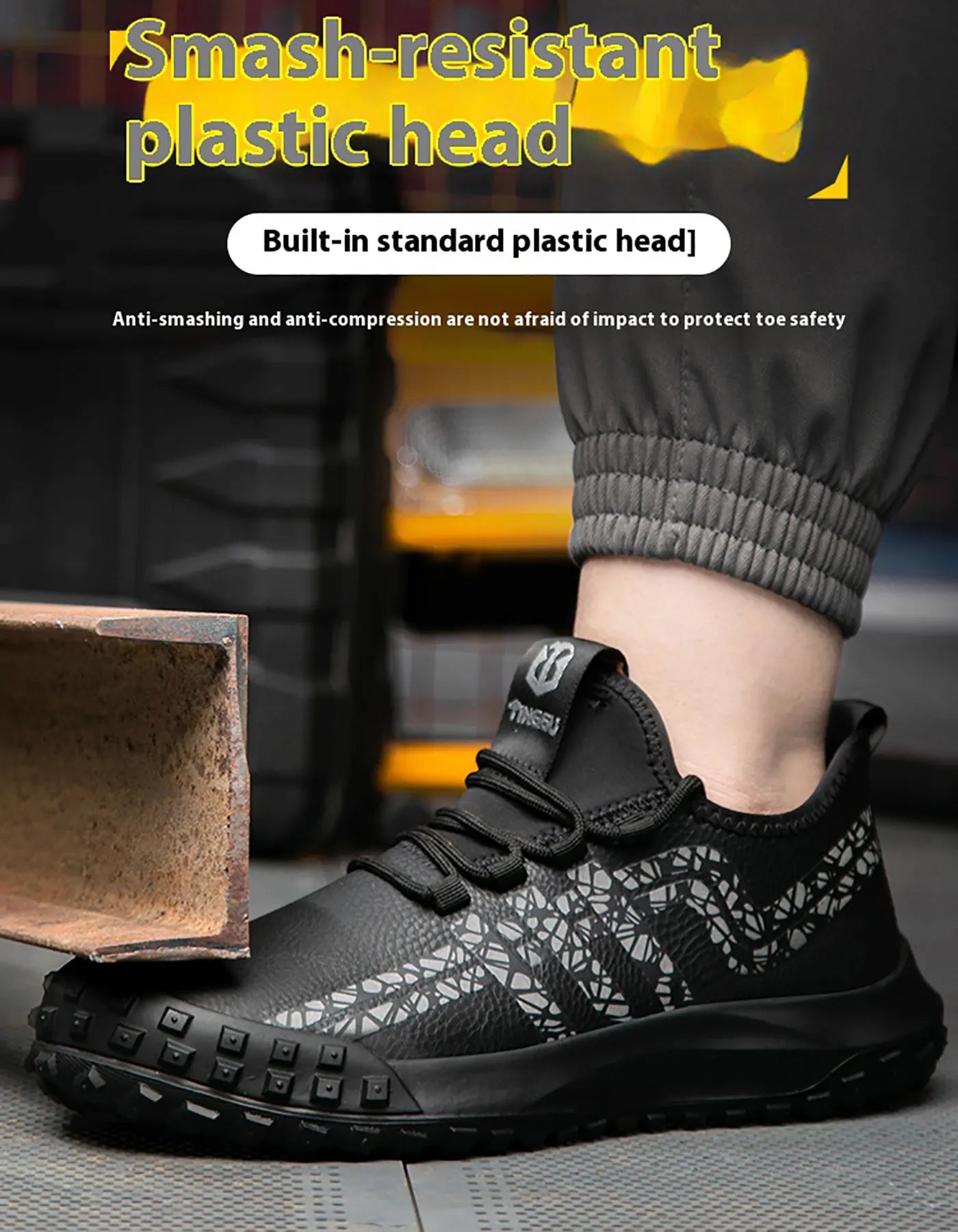 New insulated anti smashing, anti piercing, anti slip, and anti splashing work shoes for men's safety shoes