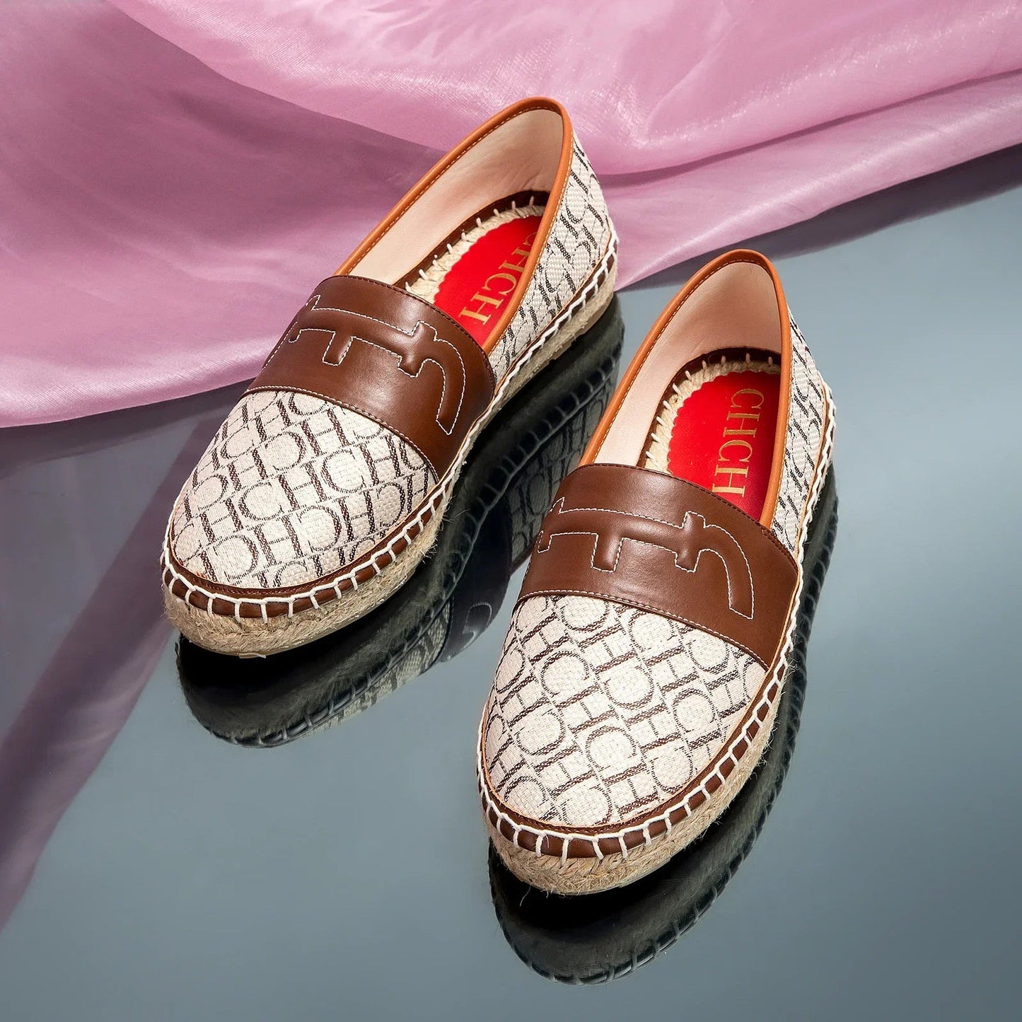 Woman Middle Heel Slippers Luxury Brand Women's Shoes Retro Design 2025 Summer New
