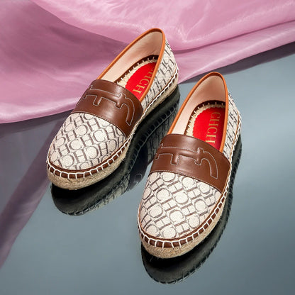 Woman Middle Heel Slippers Luxury Brand Women's Shoes Retro Design 2025 Summer New