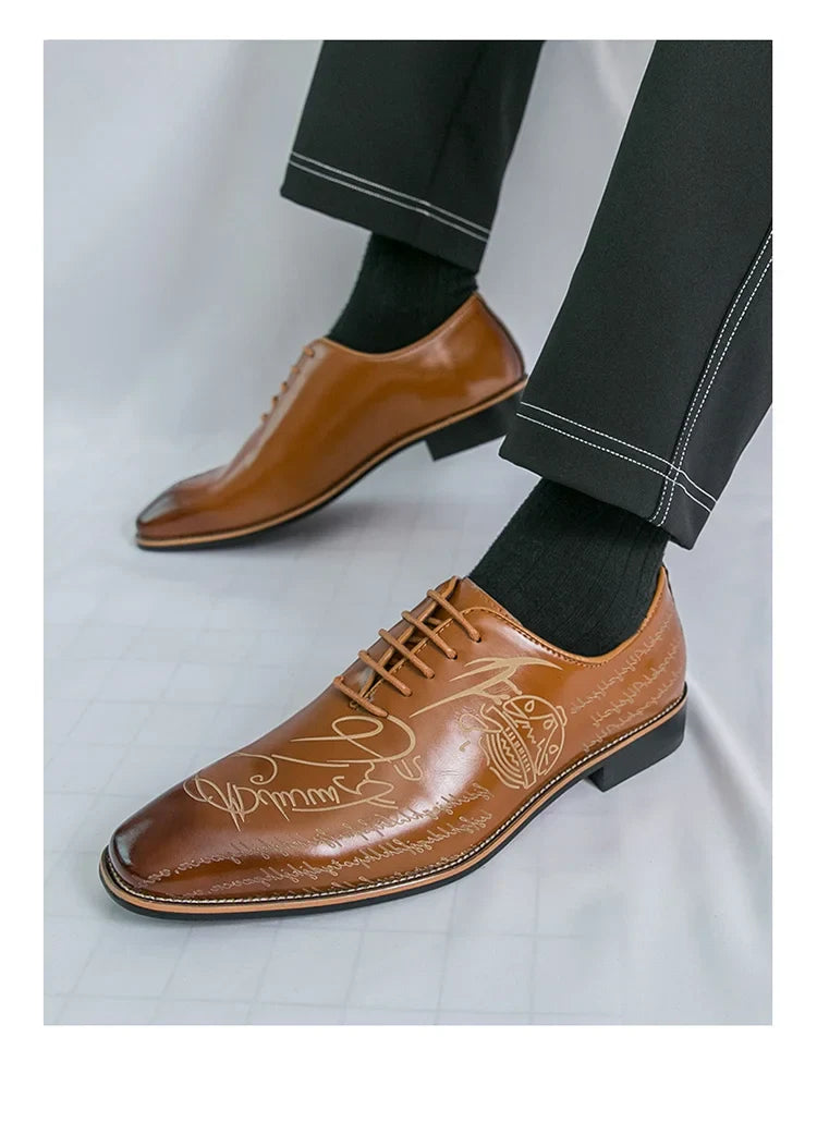White Elegant Men Dress Shoes Leather Oxford Shoes Man Business Formal Shoes Design Social Shoes Male apatos para hombre