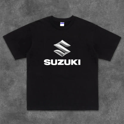 Suzuki 2026 Best-selling Personalized 100% Cotton Large-size Men T-shirt Summer Daily Outdoor Sports Casual Loose Short-sleeve