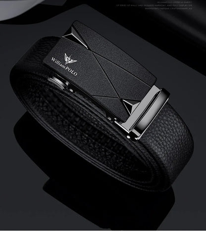 Men's cowhide casual pants belt, automatic buckle business belt, fashionable formal versatile belt
