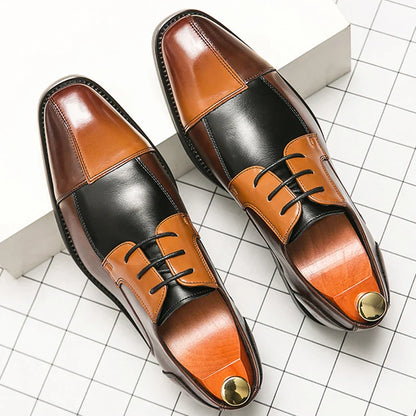 British Dress Social Leather Shoes Men Classic Brogues Office Casual Business Shoes For Men Large Size Formal Leather Shoes Man