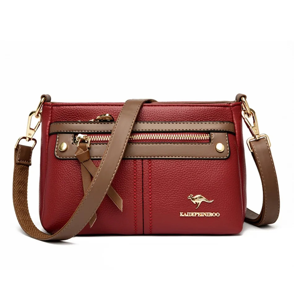 High Quality Leather Purses and Handbag Women Bag Luxury Designer Shoulder Crossbody Sac Ladies Casuial Messenger Tote Bag 2024