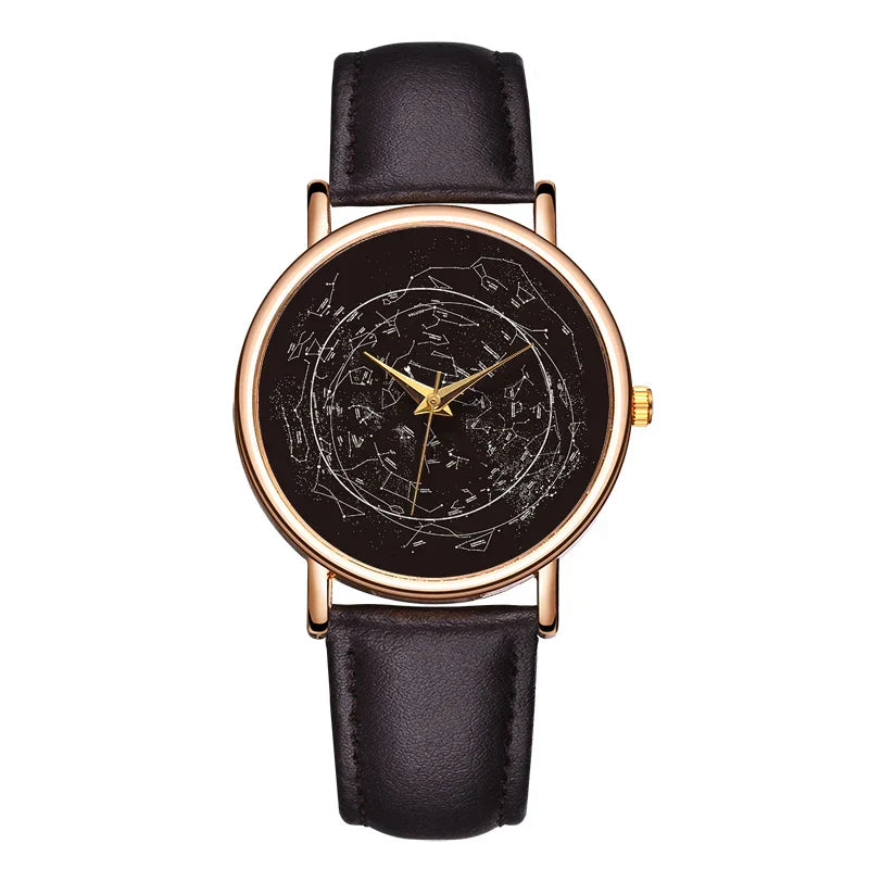 Fashion Ladies Quartz Watch Minority Personality Women Leather Casual Watch Leather Waterproof Montre Femme