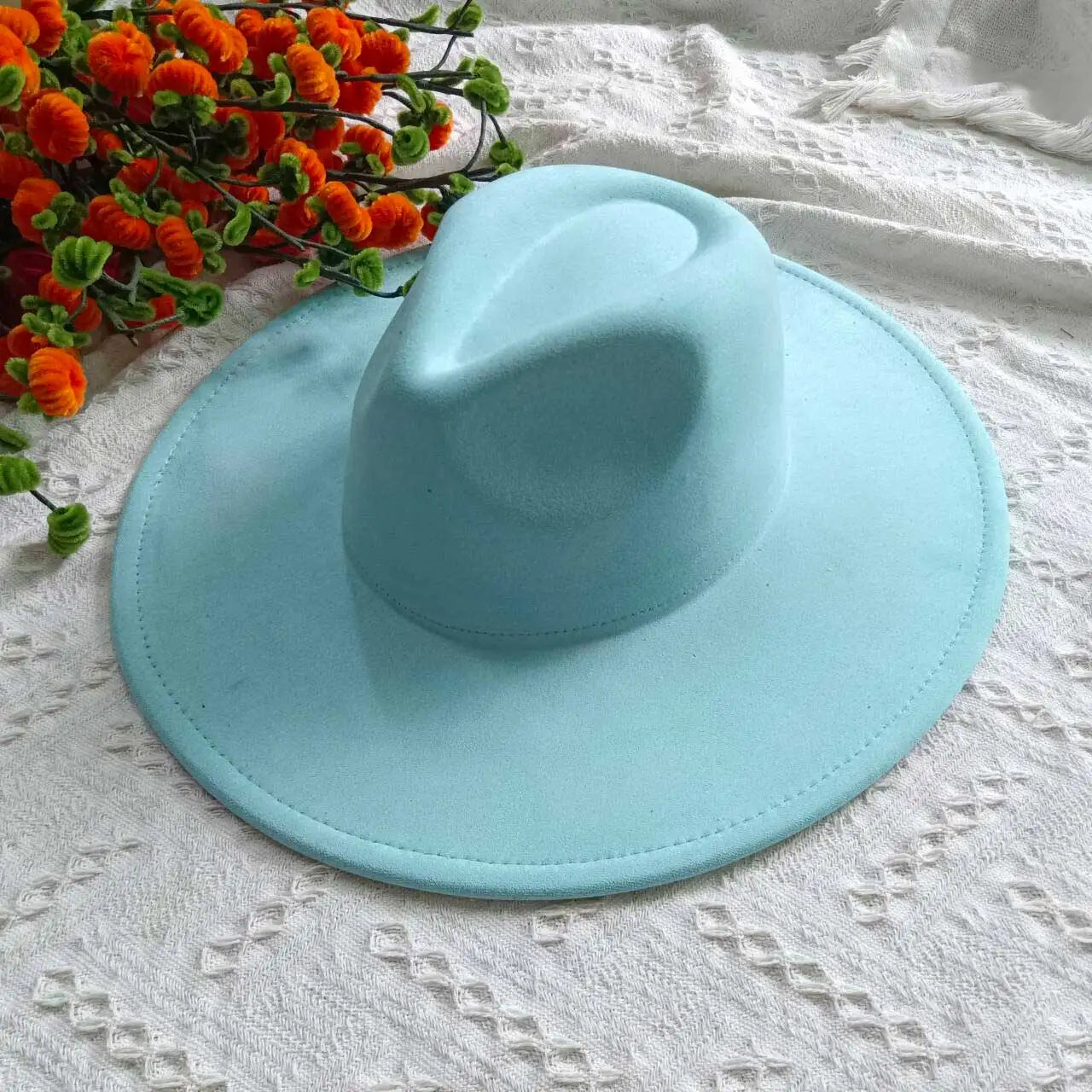 Hats Blank Hats for Burning Multicolor teardrop shaped Top 9.5cm Brim Unisex Jazz Hat Church Hat