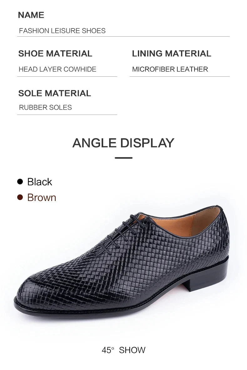 Men Dress Shoes  Formal Office Oxford Wedding Party Matches Suit Zapatos De Hombre High Grade Genuine Leather handmade Man shoes