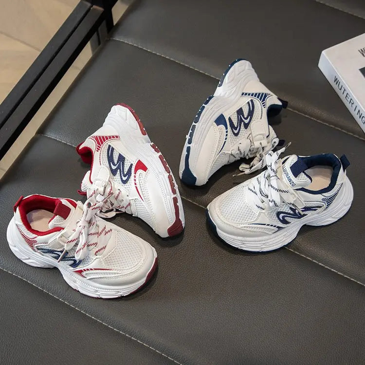 2026 Spring Autumn Children Chunky Mesh Sneakers Toddlers Boys Girls Casual Sports Shoes Patchwork School Kids Basketball Shoes