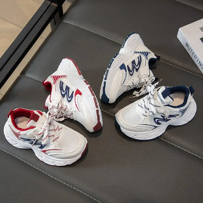 2026 Spring Autumn Children Chunky Mesh Sneakers Toddlers Boys Girls Casual Sports Shoes Patchwork School Kids Basketball Shoes
