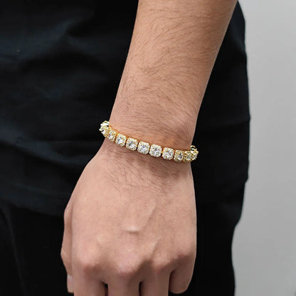 All Moissanite Tennis Bracelet Original s925 Sterling Silver Plated 18k White Gold with GRA Bracelets for Women Man