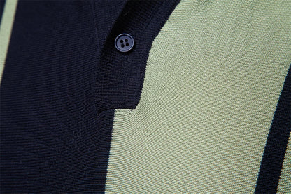 Brand Men's Striped Mesh Polo Shirt for High Quality Breathable Fabric Stylish Casual Male Polo Shirts ﻿