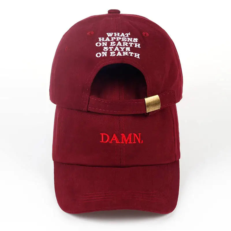 Hats for men and woman Embroidered DAMN. Dad Hat Hip Hop Stitched Kendrick lamar Unstructured Rapper Snapback Baseball Cap