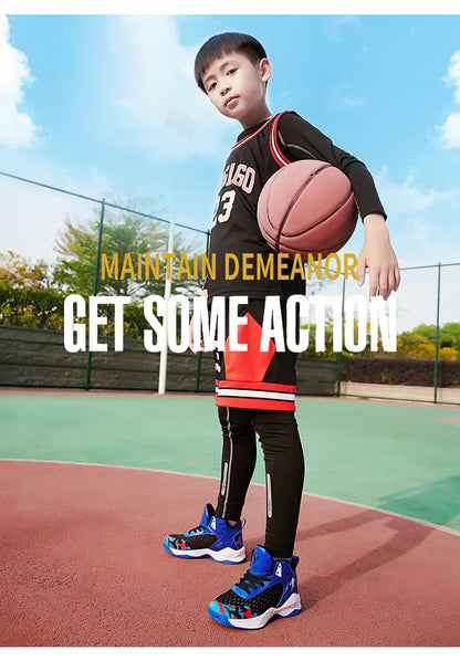 2024 New Children's Basketball Shoes for Boys Non-slip Kids Sport Shoes Wear-resistant Outdoor Kids Girls Sneakers Trainers