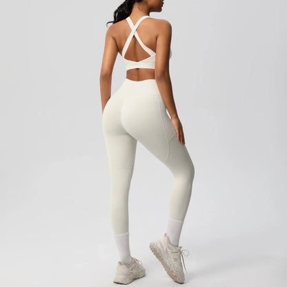 Yoga Suit Sports Set Womens Sportswear Sports women's yoga bra  Tummy Control Slimming Booty Leggings Women's tracksuit