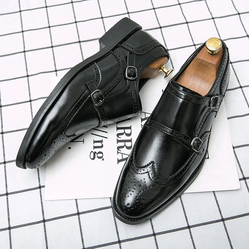 Formal Leather Shoes For Men Classic Casual Business Shoes Men High Quality Men's Dress Shoes Wedding Offcie Social Brogues Shoe