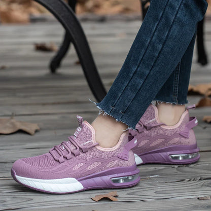Women Lightweight Safety Shoes Casual Cushioned Work Sneakers Steel Toe Shoes Construction Safety Boots Anti-smash Work Shoes