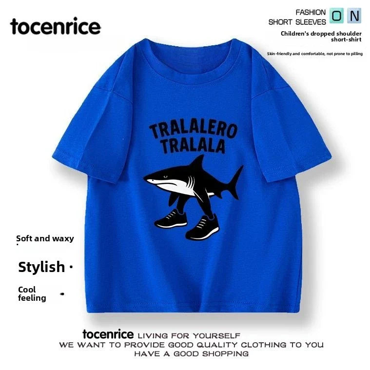 Children's Summer High Quality Cotton Short Sleeve Parent-Child Clothing Trend T-Shirt