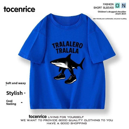 Children's Summer High Quality Cotton Short Sleeve Parent-Child Clothing Trend T-Shirt
