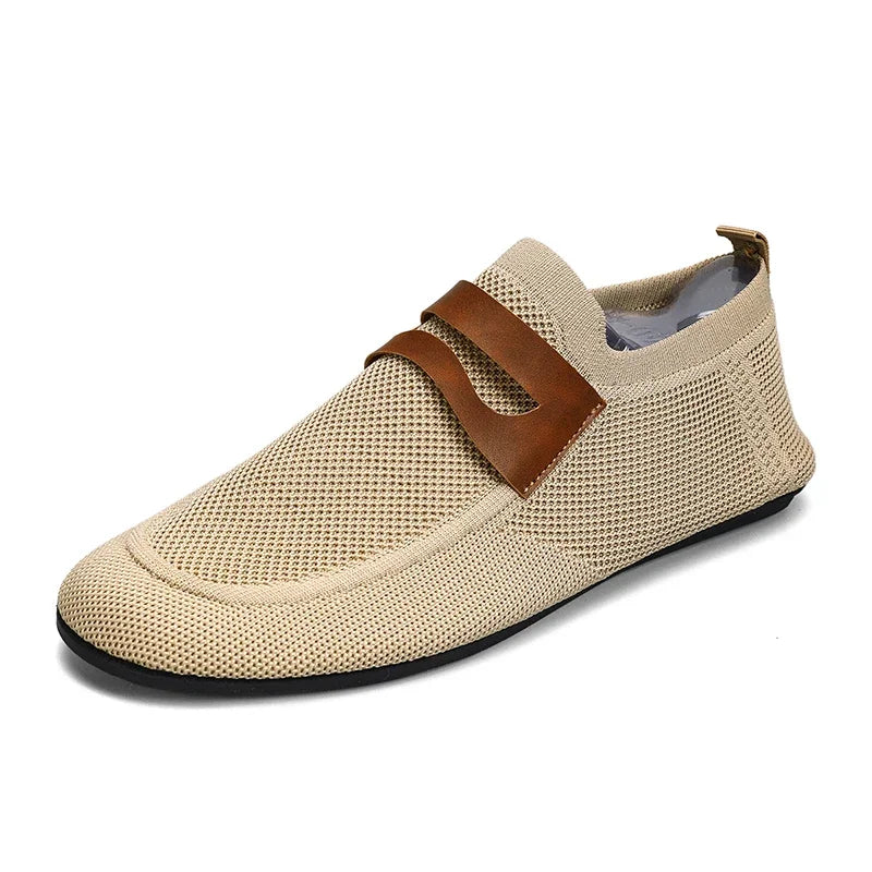 Men's Non Slip Loafers Thin Bottom Breathable Casual Slip on Lightweight Fashion Loafer Comfortable Driving Office Shoes