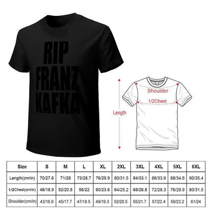 rip franz kafka T-Shirt custom t shirt cotton graphic tees oversized graphic tee mens designer clothes