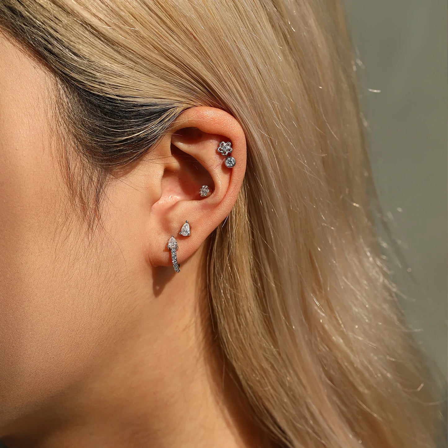 D Color Moissanite Ear Buckle 925 Sterling Sliver Sparkling Lab Diamond Water Drop Hoop Earrings For Women Fine Jewelry