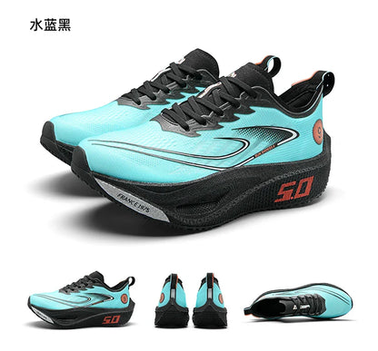 Unisex 2025 Full Carbon Plate Running Shoes Professional Marathon Racing Lightweight Bounce Cushion Breathable Sports Sneakers