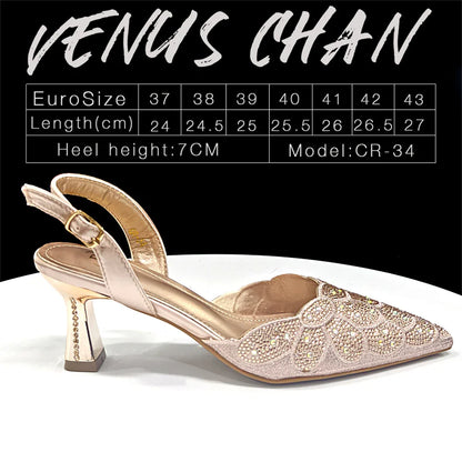 Italian shoes and handbags accessory set with rhinestone metal embellishments Wedding shoes Bridal shoes Designer