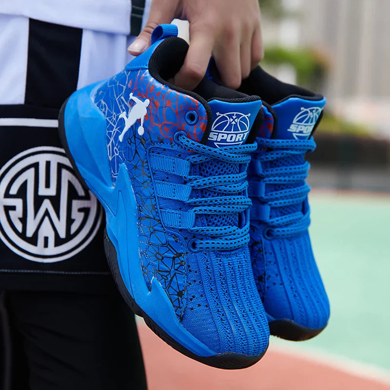 Classic Boys Basketball Shoes Kids Sneakers Fashion Tennis Kid Sport Shoes Outdoor Non-Slip Trainer Children School Basketball